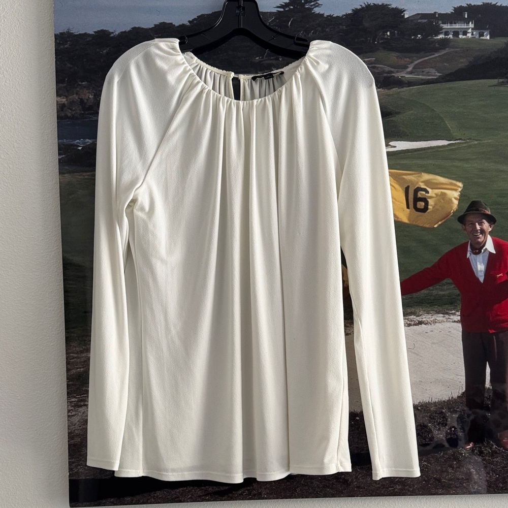 Rachel Zoe Cream Long Sleeve Blouse